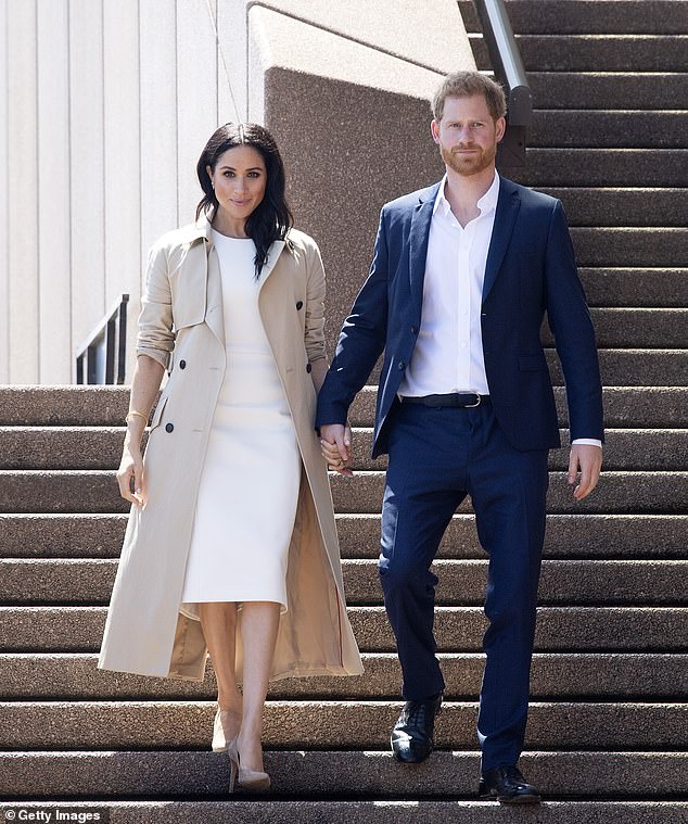 Prince Harry and Meghan Markle (pictured in Sydney in 2018) have been urged to break their silence as the row continues