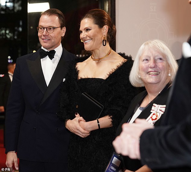 The royal couple - who are visiting the UK - were joined by Prince William and Kate Middleton, who earlier today welcomed the guests at Windsor Castle