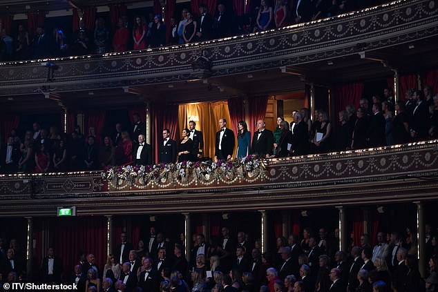 William and Kate were all smiles as they brought their guests, Princess Victoria and Prince Daniel, to the performance