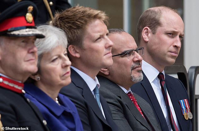 Prince William (right), and the Duke of Westminster, Hugh Grosvenor (centre) in 2018