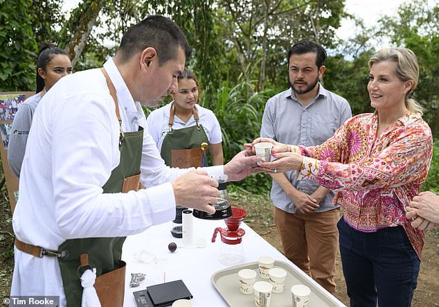 Sophie later visited the farm's seed nurseries and even tasted the finished product