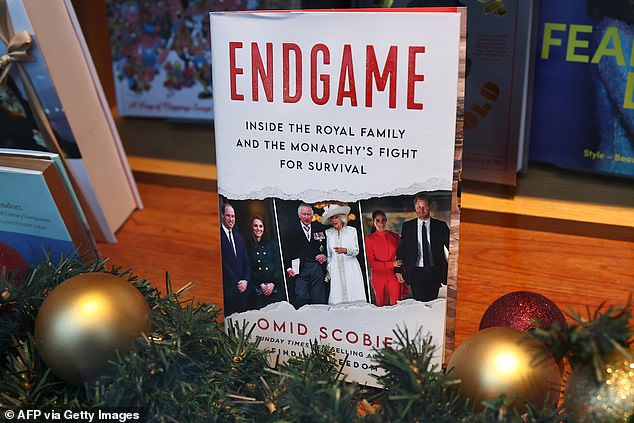 A copy of Omid Scobie's book Endgame on display inside a book store in London last Friday. The book has already dropped out of Amazon's top 100 bestsellers list