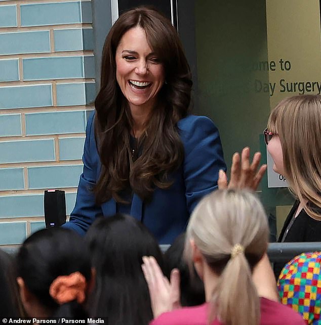 A beaming Princess of Wales received a warm welcome today as she opened a new Children's Day Surgery at Guy's and St Thomas' Hospital in London