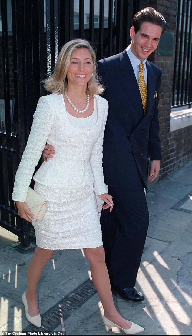 Prince Pavlos of Greece with Marie-Chantal Miller the day before their wedding in June 1995