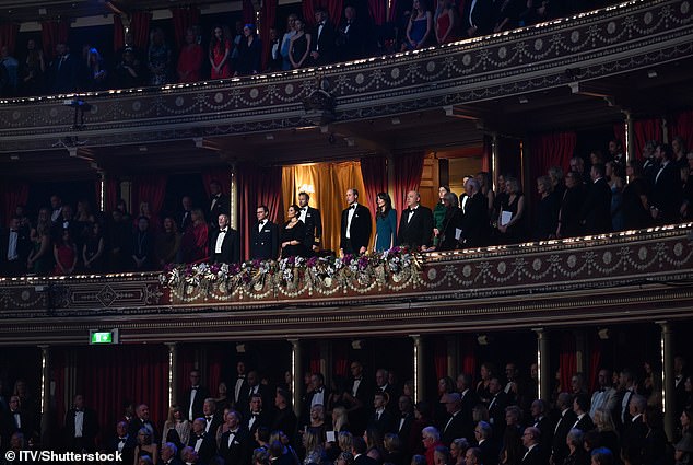 William and Kate were all smiles as they brought their guests, Princess Victoria and Prince Daniel, to the performance