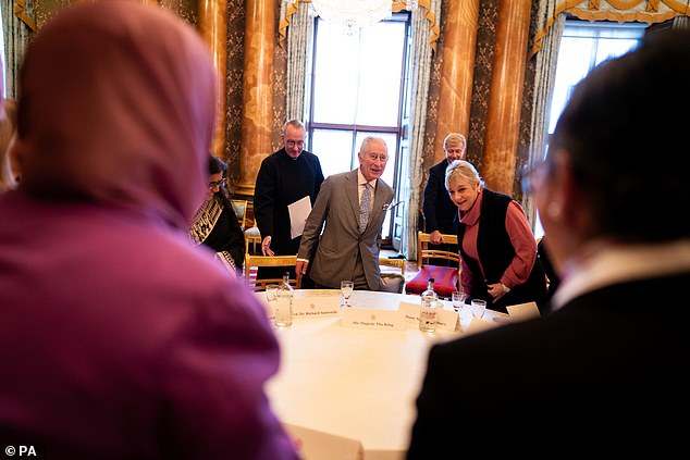 The King invited members from various women-led UK communities and faith leaders to Buckingham Palace