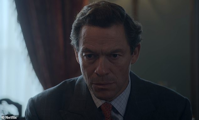 Charles, who is portrayed by Dominic West, can be seen asking his eldest why he's 'angry with him'