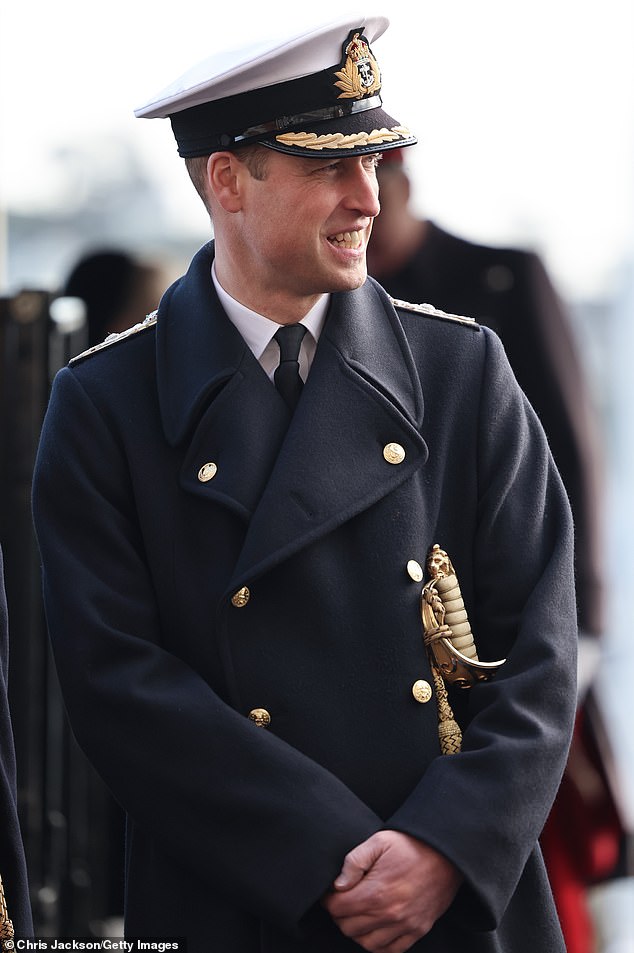 The Prince of Wales enjoyed a laugh during a visit to The Lord High Admiral's Divisions earlier today