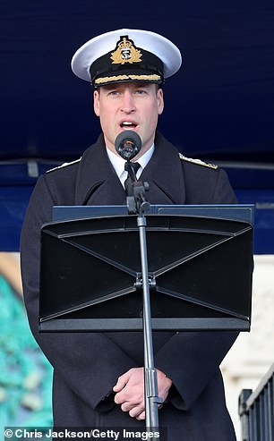 William pictured speaking on stage at today's engagement