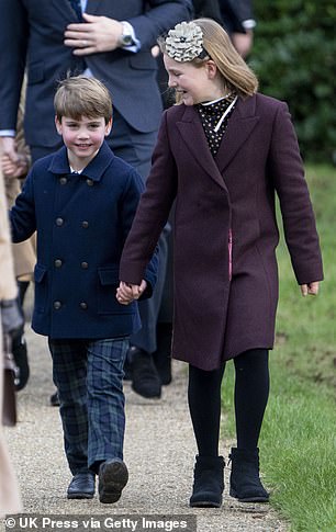 Mia and Louis appeared to be the best of friends as they headed to church