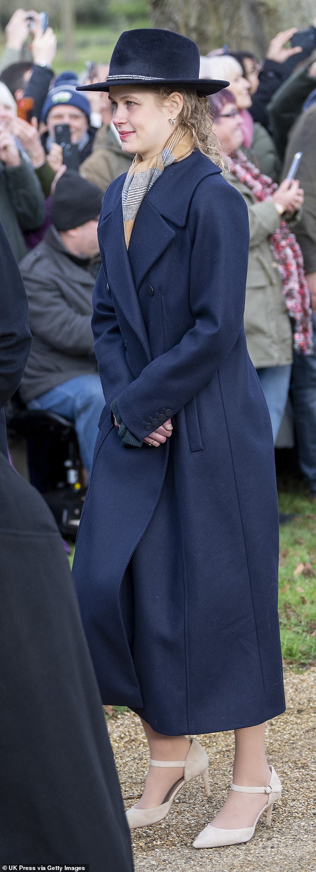 Lady Louise Windsor accompanies her parents, the Duke and Duchess of Edinburgh, to church