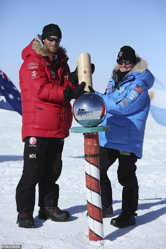 The participants each trekked for three weeks in total to reach the South Pole