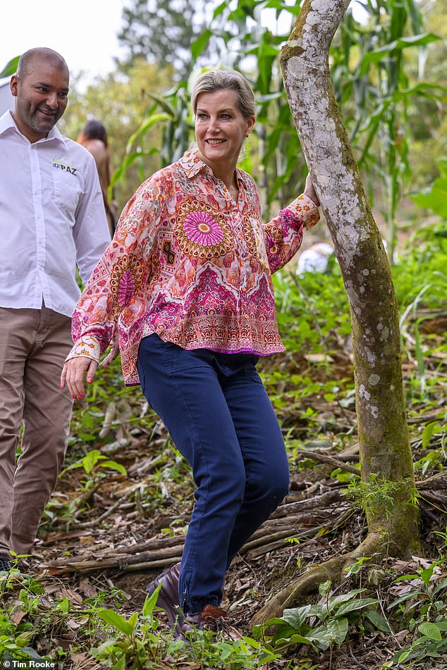 The Duchess of Edinburgh looked laid back as she visited women's organisations in Cali, Colombia this week