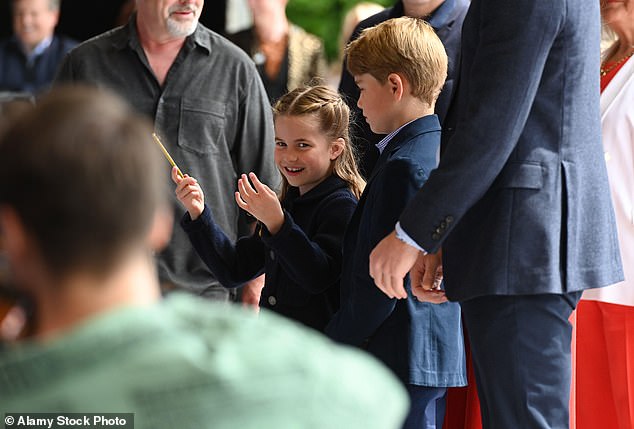 Princess Charlotte takes the baton at Cardiff Castle in 2022