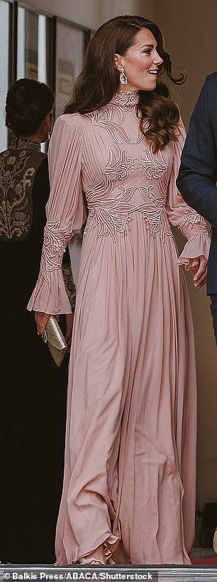 Kate, attends Jordan's Crown Prince Al Hussein bin Abdullah II and Princess Rajwa al Hussein's wedding at Zahran Palace in Amman, Jordan, in June, 2023