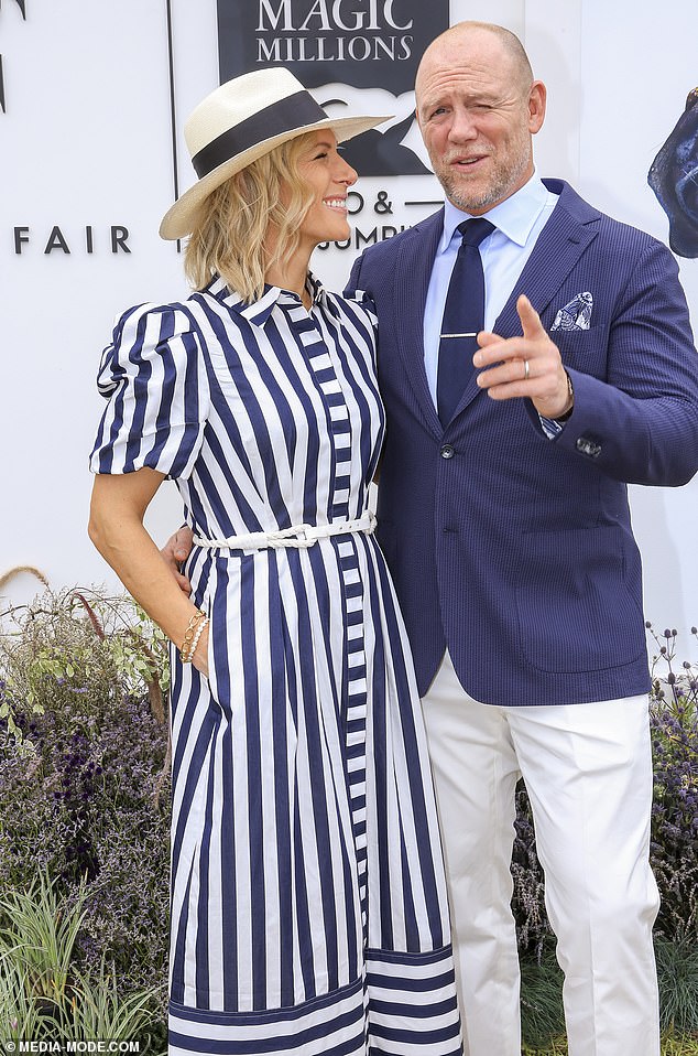 The happy couple grinned at one another as they enjoyed the day on Australia's sunny Gold Coast