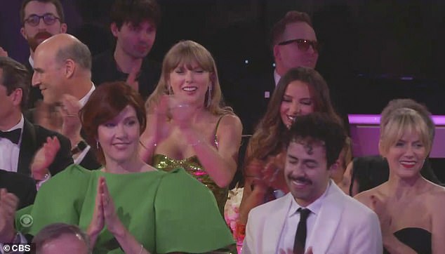 Taylor Swift led the standing ovation as Barbie was announced as the winner