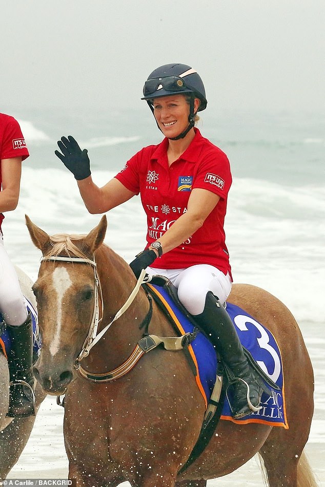 Zara looked delighted to trot on the beach