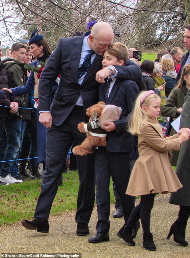 ¿Uncle Mike¿ casually flung his arm around Prince George outside church at Sandringham on Christmas Day - a warmth appreciated in Australia