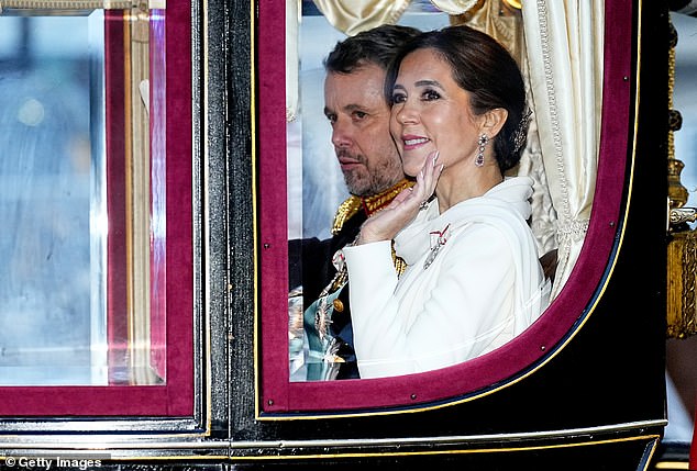 Queen Mary and King Frederik X pictured departing Christiansborg Castle on Sunday; neither royal has commented on the rumours following Frederick's November night out with Mexican socialite Casanova