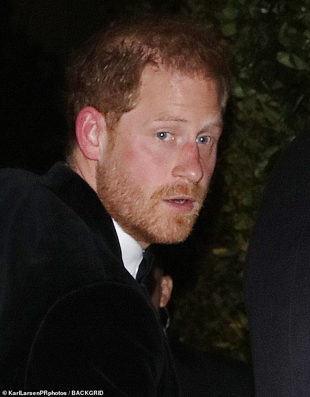 The prince is seen arriving for Friday's event in Los Angeles