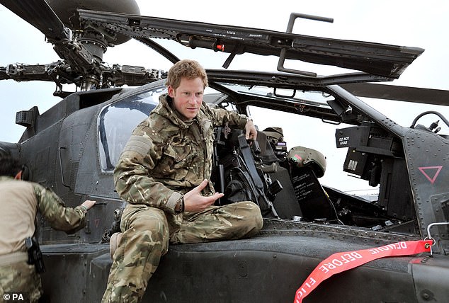 Harry is seen in December 2012 working as a helicopter pilot in Afghanistan