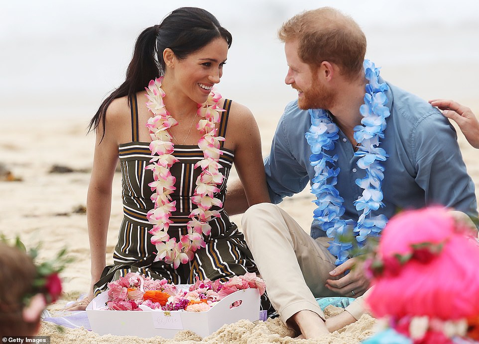 Meanwhile in 2017, Meghan visited once again when Prince Harry's pals Tom Inskip and Lara Hughes-Young tied the knot. Then, the mother-of-two channlled a boho-chic vibe with a simple flowery dress - featuring a flowy silhouette and a halter neck - along with some sunglasses. Instead of pinning her hair up, the former actress kept her brunette tresses relaxed and wavy.