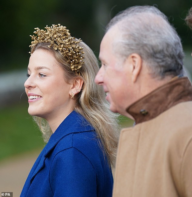 Lady Margarita Armstrong-Jones and the Earl of Snowdon attending the Christmas Day morning church service