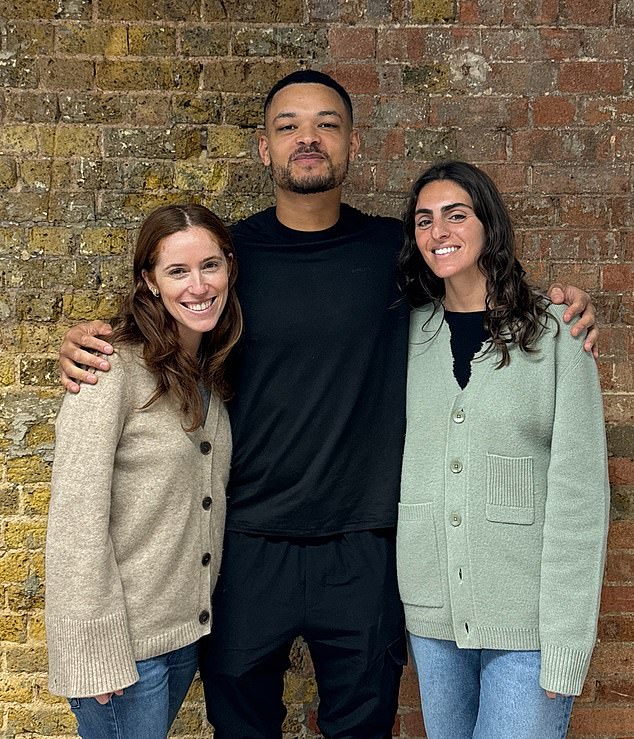 Kimai, the fine jewellery brand redefining diamonds, secured a record-breaking £250,000 investment  from entrepreneur Steven Bartlett in the new series of the BBC's Dragons' Den. Pictured: Bartlett with co-founders Jessica Warch and Sidney Neuhaus