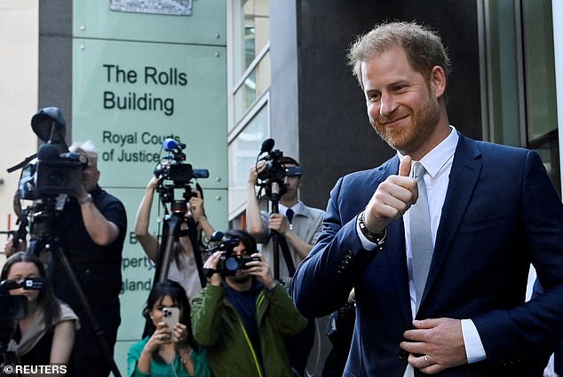 In court last summer, Harry said media intrusion had seriously impacted previous relationships and friendships. Pictured: Outside the High Court in June