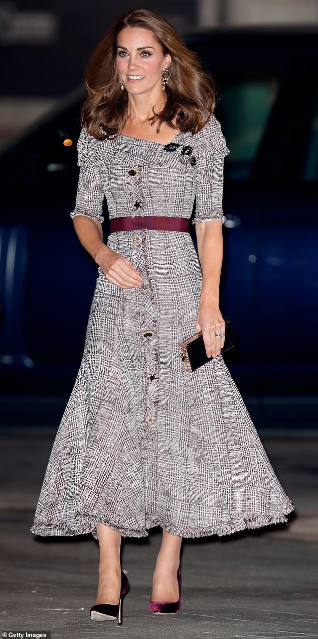 The Princess of Wales seen wearing an Erdem dress to attend the opening of the V&A Photography Centre in October 2018