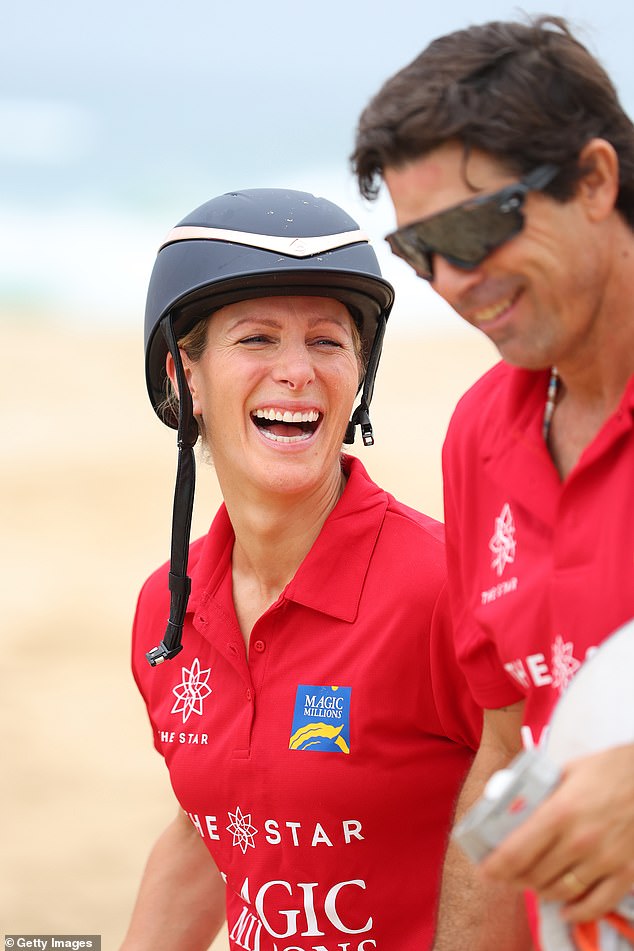 The father-of-four, and his wife Delfina Blaquier were seen chatting to Zara and Mike Tindall at the Magic Millions on Australia's Gold Coast