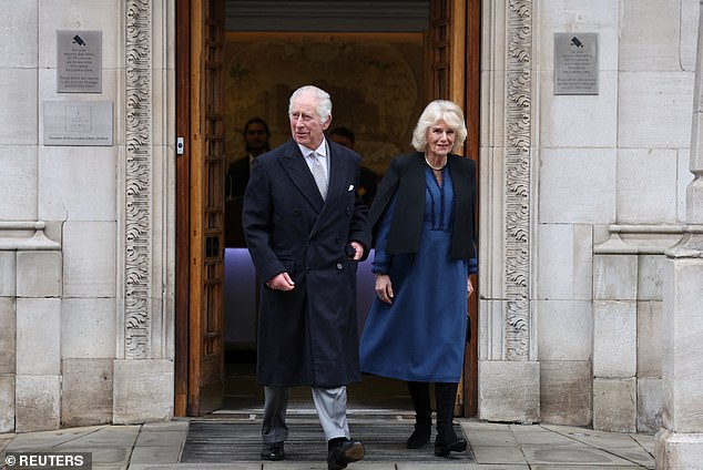 The 75-year-old monarch left the London Clinic last monday with Queen Camilla by his side