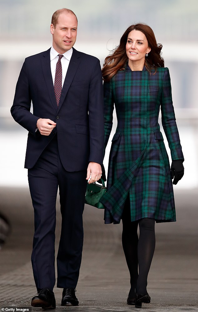 The Prince of Wales, 41, has postponed his royal duties until Wednesday while the Princess of Wales (pictured together in 2019) recovers at home in Windsor from her abdominal surgery