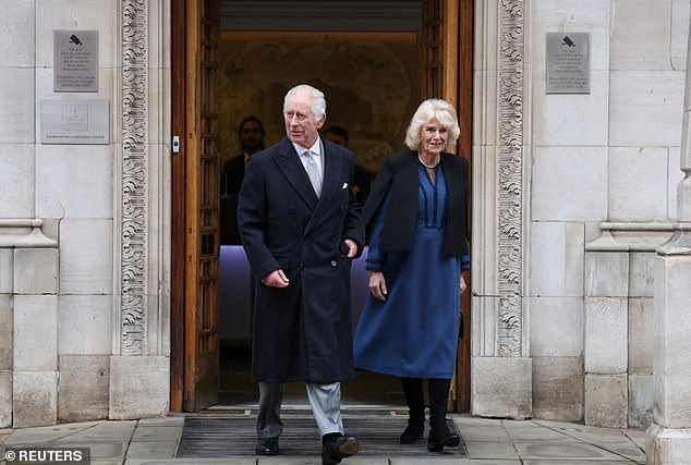 The 75-year-old monarch left the London Clinic last monday with Queen Camilla by his side