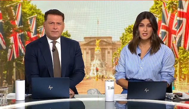 The Today host, 49, (left) appeared stunned when he delivered the news on his breakfast show alongside co-anchor Sarah Abo, 36, (right) in the early hours of the morning. 'We're all waking up to shocking news this morning,' he told viewers