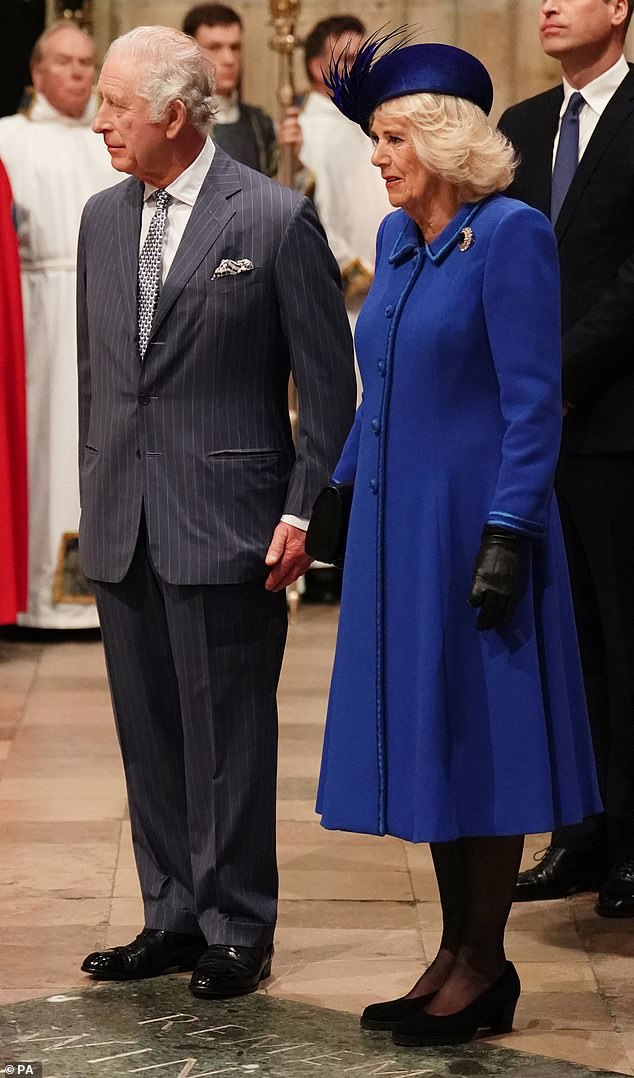 The King (pictured at the Commonwealth Day Service in 2023) could miss out on a number of upcoming royal engagements after being advised to postpone his public-facing duties following his cancer diagnosis