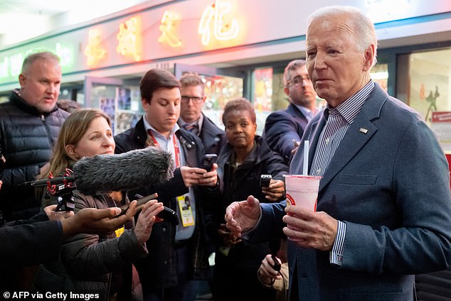 Biden spoke with Dailymail.com while visiting the No. 1 Boba Tea shop in Las Vegas, Nevada on February 5, 2024; The president said he is 'concerned' about King Charles III