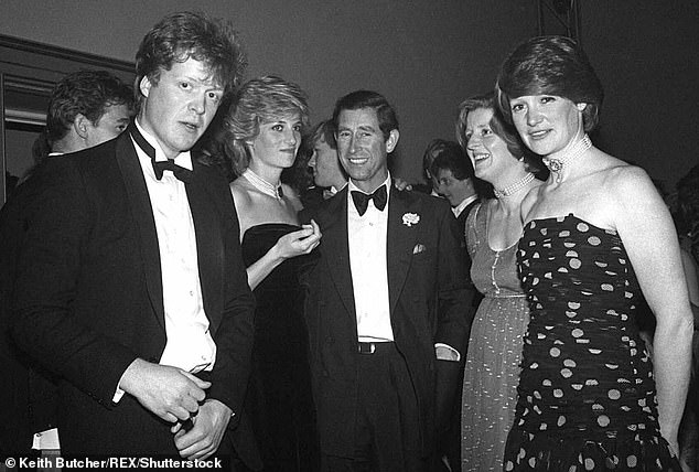 The Spencer siblings and King Charles, then the Prince of Wales, on Charles Spencer's 21st birthday