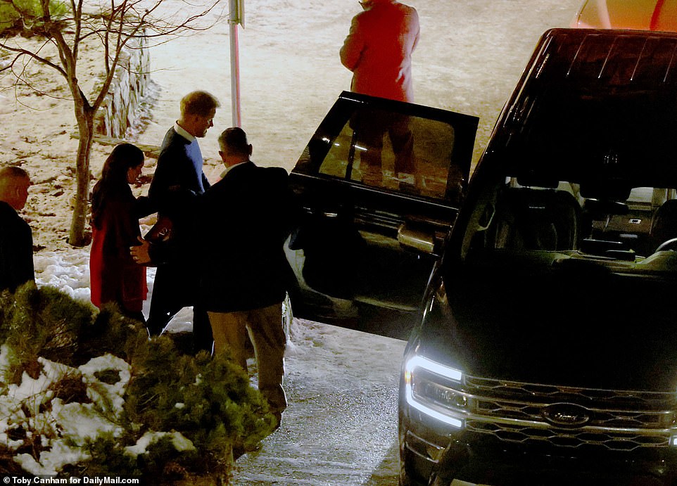 The dinner marked the end of the couple's first day in Whistler, where they are scheduled for another public engagement on Thursday before they head back to Vancouver for another event