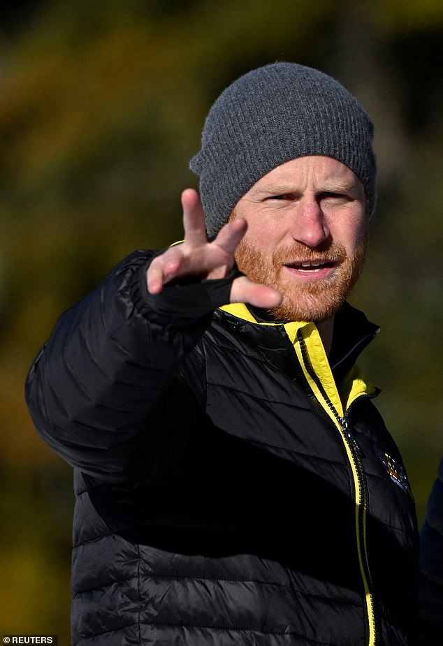 Prince Harry visits the Whistler Sliding Centre during the training camp for the Invictus Games