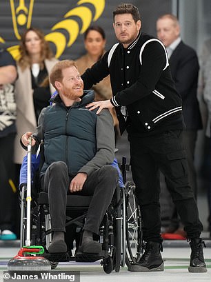 The Duke looked happy and carefree during the curling session - which came just hours after his latest tell-all interview aired on Good Morning America