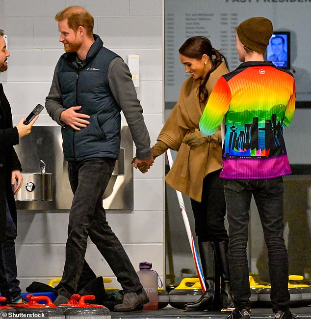 After the action on the ice concluded, Meghan and Harry were seen strolling out of the venue hand-in-hand, before making their way to the airport to fly back to California