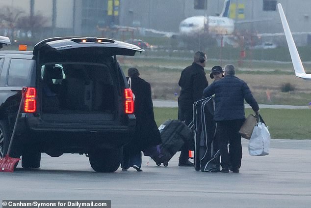 Luggage was loaded on board at 8am and the plane took off for Santa Barbara just after 8.30am