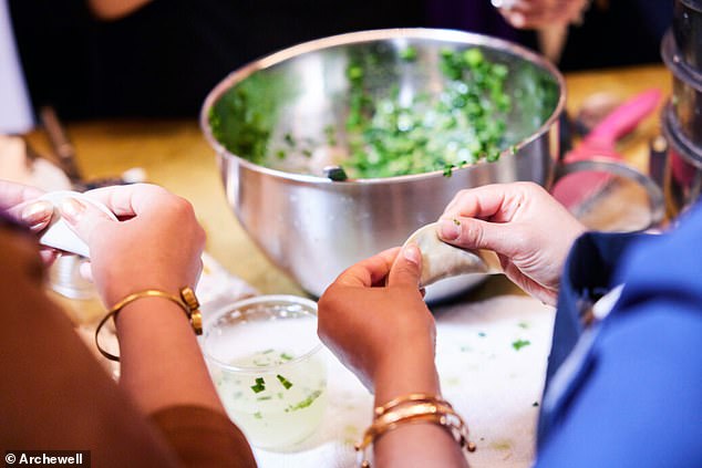 Meghan helped to prepare food at The Welcome Project in California on February 10