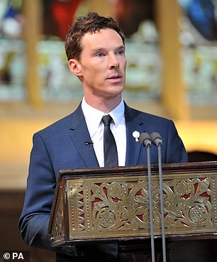 Benedict Cumberbatch is a third cousin 16 times removed of Richard III. He read Carol Ann Duffy's poem, Richard, at the monarch's reburial service in Leicester Cathedral in 2015