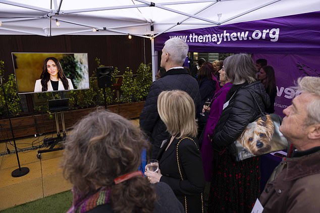 Meghan appeared in London via video link last week to open a new wing of an animal charity named in honour of her late friend Oli Juste