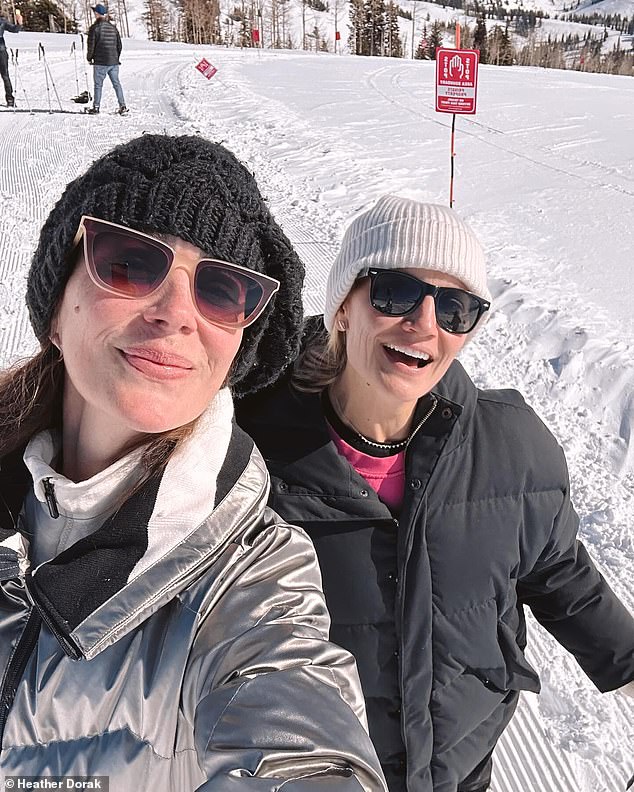 Another photo of Dorak (centre) and Zajfen (right) during their trip to Powder Mountain, Utah