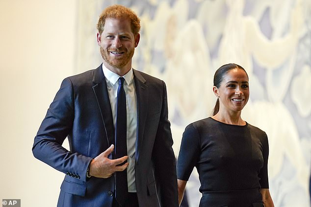 Mr Scobie is seen as a cheerleader for Prince Harry and Meghan Markle (pictured in 2022)