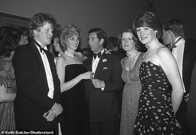 The Spencer siblings pictured in 1985 for the 21at birthday of Charles, left, now the 9th Earl. With him are Diana, arm in arm with Prince Charles, Lady Jane and Lady Sarah